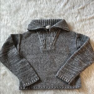Cozy High-Neck Gray Women's Sweater